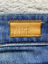 Load image into Gallery viewer, Paige Jeans Womens 33x25 Blue Denim Jimmy Jimmy Skinny Distressed Cuffed Ladies
