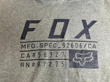Load image into Gallery viewer, FOX Sweatshirt Adult Medium Gray Black Hoodie Sweater Racing Fleece Pullover Men

