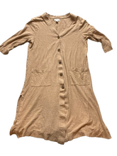 Load image into Gallery viewer, J. Jill Pure Jill Dress Womens Extra Small Tan Button Front Sweater Oversized
