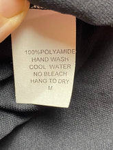 Load image into Gallery viewer, Elaua Kattau Shirt Womens Medium Navy Taupe Wrap Overlay Grunge USA Blouse Lady
