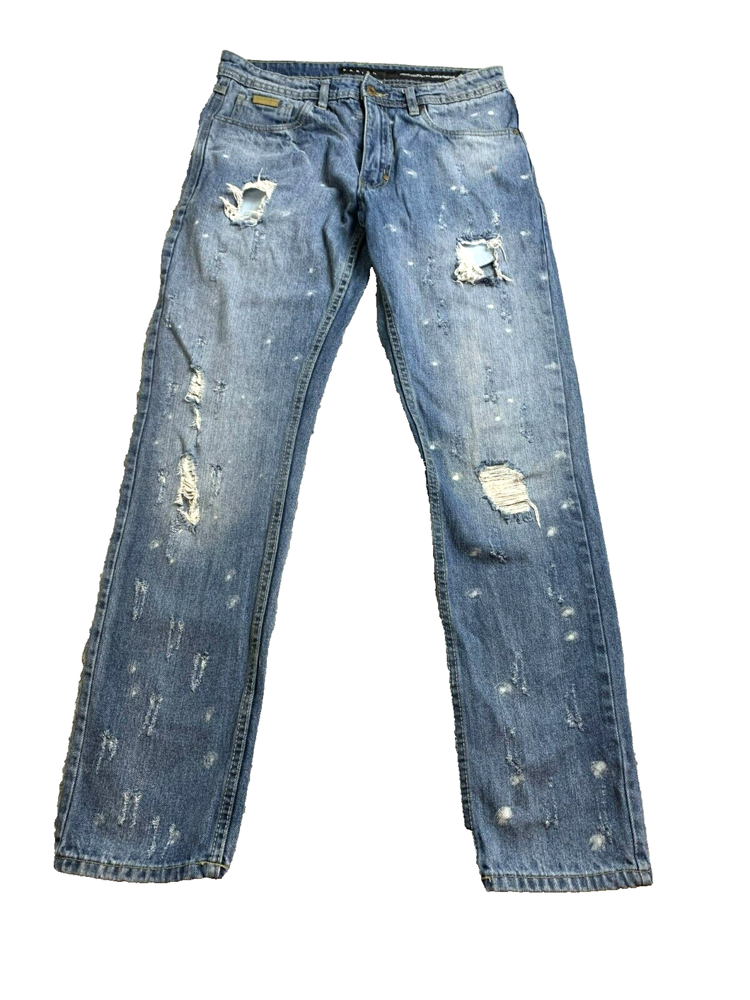 Parish Nation Jeans Adult 30x29 Blue Distressed Skater Thrashed Y2K Mens