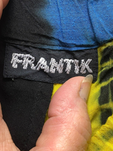 Load image into Gallery viewer, VTG Frantik Shorts Womens Medium (34x6.5) Black Colorblock Tie Dye Rayon
