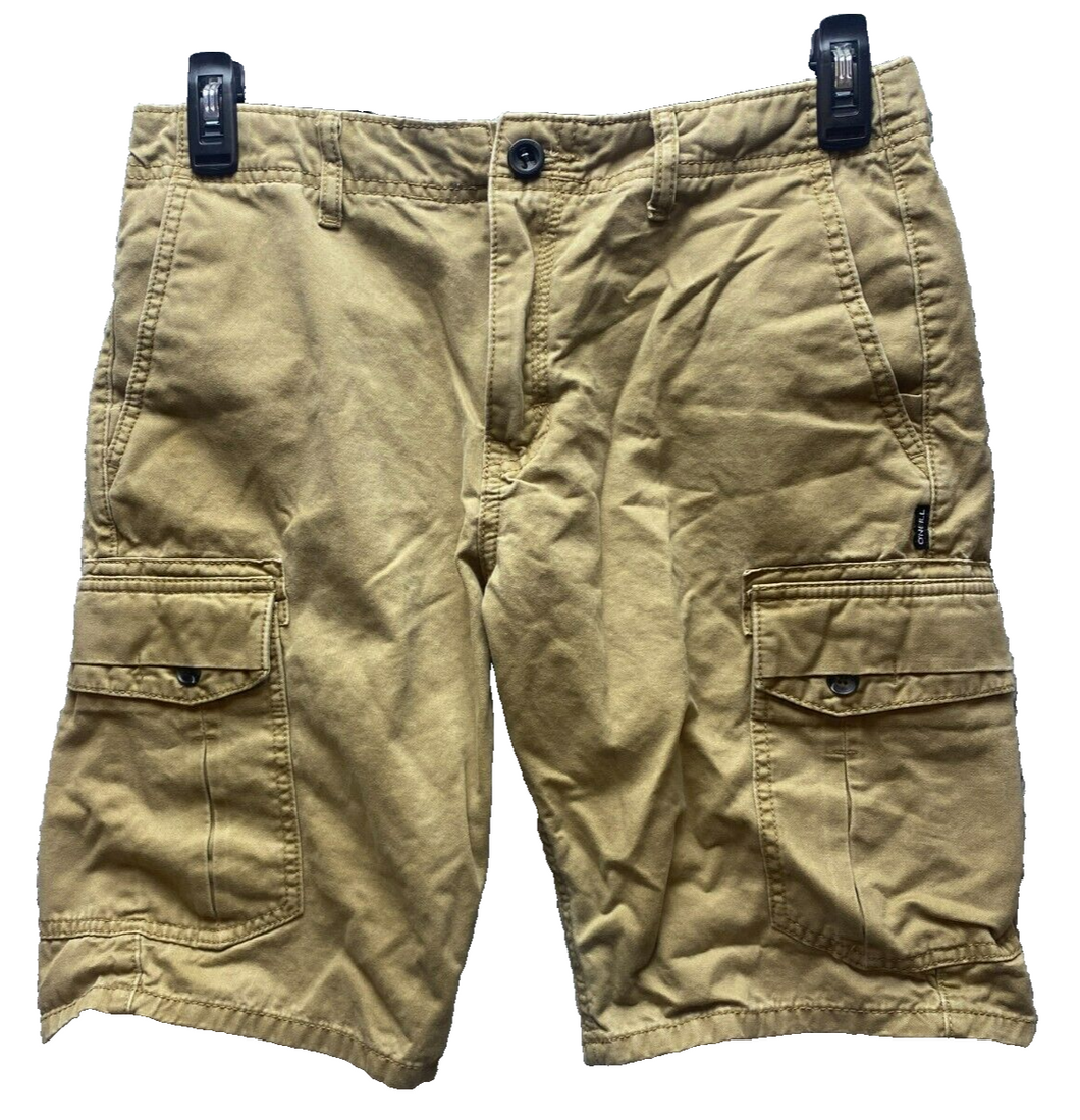 Oneill Shorts Adult 30x11 Khaki Cargo Pockets Standard Fit Outdoor Hiking Mens