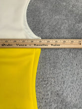 Load image into Gallery viewer, Sandra Darren Dress Womens 10 Yellow White Colorblock Sheath Pockets Spandex NWT

