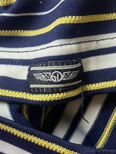 Load image into Gallery viewer, Straight Down Shirt Adult 2XL Navy Yellow Stripes U.S Open Pebble Beach Polo Men
