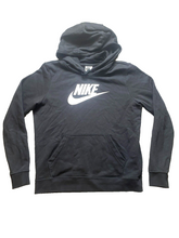 Load image into Gallery viewer, VTG Nike Sweatshirt Adult Small Center Swoosh Hoodie Pullover Silver Tag Mens

