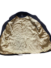 Load image into Gallery viewer, Armani Exchange Jacket Adult Small Charcoal Pinstriped Zip Up Snaps Outdoor Mens
