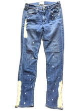 Load image into Gallery viewer, McGuire Anthropologie Jeans Womens (30x28) Blue Denim Whiskered Acid Wash USA
