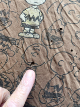 Load image into Gallery viewer, Vintage Peanuts Shirt Adult Large Brown AOP CHARLIE BROWN Cartoon Comic Mens
