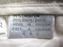 Load image into Gallery viewer, Liz Claiborne Pants Adult 38R Cream Pleated Linen Straight Leg Casual Mens
