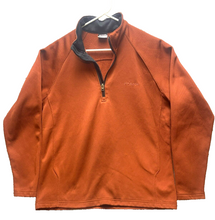 Load image into Gallery viewer, Columbia Sweater Adult Large Rusty Orange 1/4 Zip Mock Neck Fleece Outdoor Mens
