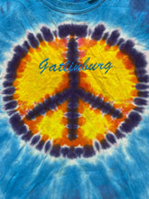 Load image into Gallery viewer, Peace Sign Shirt Adult Extra Large Blue Tie Dye Gatlinburg Streetwear Skater Men

