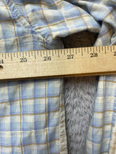 Load image into Gallery viewer, Sean John Shirt Adult 2XL XXL Blue Taupe Plaid Button Up Embroidered Casual Mens
