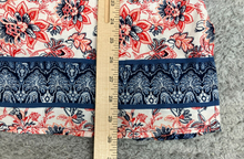 Load image into Gallery viewer, New Directions Dress Womens Large Navy Red AOP Flower 100% Rayon Boho Tunic NWT
