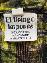 Load image into Gallery viewer, El Gringo Imports Shirt Adult Medium Yellow Black Plaid Button Up Casual Mens
