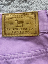 Load image into Gallery viewer, Lauren Ralph Lauren Pants Womens 12 (32x20) Lavender Capri Cropped Denim Ladies
