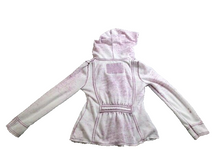 Load image into Gallery viewer, Sugarfly Sweatshirt Womens Small Purple Full Zip Waterfall Hoodie Sweater Ladies
