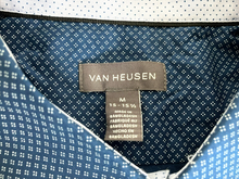 Load image into Gallery viewer, Van Heusen Shirt Adult Medium 15-15.5 Blue Classic Fit Wrinkle Free Mens NWT
