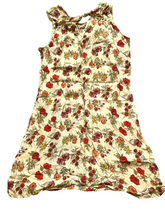 Load image into Gallery viewer, Metropolitan New York Dress Womens 12 Extra Large Beige AOP Floral Boho Hippie
