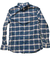 Load image into Gallery viewer, Vineyard Vines Shirt Youth Large Green Blue Whale Flannel Button Up Casual Boys
