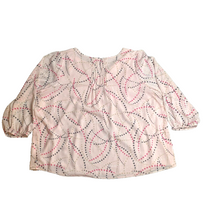 Load image into Gallery viewer, Tommy Hilfiger Shirt Womens 2X Peach Pastel Soft Chic AOP Heart Blouse Plus Lady
