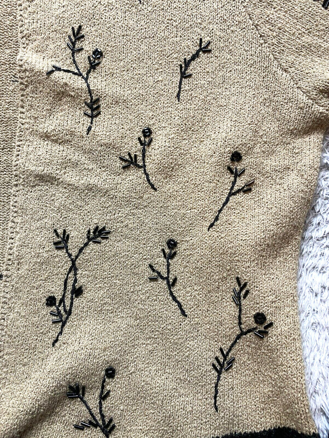 J Marco Galleries Sweater Womens Small Open Front Cardigan Ramie Oversized Rayon