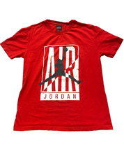 Load image into Gallery viewer, Air Jordan Shirt Womens Large Red Jumpman Big Logo MJ Basketball Sporty Ladies
