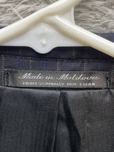 Load image into Gallery viewer, Calvin Klein Sport Coat Mens 46 Navy Pinstriped Single Breasted Super 120s Wool
