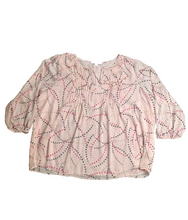 Load image into Gallery viewer, Tommy Hilfiger Shirt Womens 2X Peach Pastel Soft Chic AOP Heart Blouse Plus Lady
