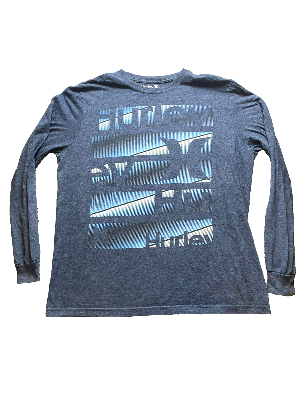 Hurley Shirt Adult Large Heather Blue Premium Fit Streetwear Skater Skate Mens