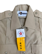 Load image into Gallery viewer, Conqueror Shirt Adult 36-REG Medium Tan Military Army Uniform Workwear USA Mens
