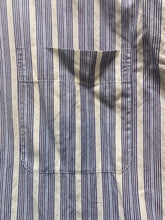 Load image into Gallery viewer, Armani Exchange Shirt Adult Large Blue Striped Button Up Casual Pocket A/X Mens
