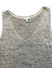 Load image into Gallery viewer, J Jill Shirt Womens Large Pastel Rainbow Tank Nylon Acrylic Linen V-Neck Ladies
