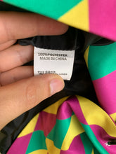 Load image into Gallery viewer, Cesnleoik Jacket Adult Medium Yellow Green Pink Mardi Gras Linen Sport Mens NWT
