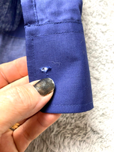Load image into Gallery viewer, Vintage Wedgefield Shirt Adult Medium Navy Button Up Pockets Cuffs Casual Mens

