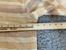 Load image into Gallery viewer, Elephant Shirt Adult Extra Large Tan Cream Striped 100% Linen Button Up Mens
