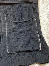 Load image into Gallery viewer, Free People Sweater Womens Medium Black Oversized Boxy Belted Cardigan Nylon

