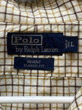 Load image into Gallery viewer, Ralph Lauren Shirt Adult Large Tan Button Up Regent Classic Fit Brown Pony Mens
