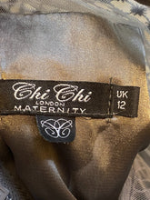 Load image into Gallery viewer, Chi Chi London Dress Womens 12 Gray Cut Out Maternity Lace Embroidered Pencil
