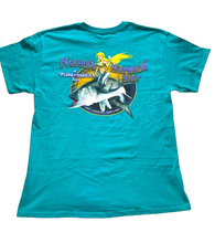 Load image into Gallery viewer, The Nauti Mermaid Shirt Adult Large Teal Green Fisherman's Inn Big Fish Mens
