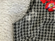 Load image into Gallery viewer, Tommy Hilfiger Dress Women 12 Medium Black Houndstooth Flower Tank Sheath Casual
