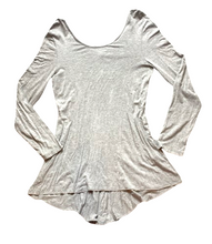 Load image into Gallery viewer, Soft Surroundings Shirt Womens Medium Gray 1/2 Zip Peasant Rayon Spandex Tunic
