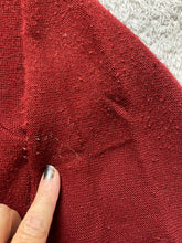 Load image into Gallery viewer, VTG IZOD Sweater Adult Extra Large Maroon Embroidered Logo Knitted Cardigan Mens
