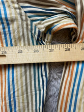 Load image into Gallery viewer, Alan Flusser Shirt Adult 2XL Beige Striped Embroidered Logo Pocket Casual Mens
