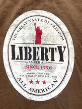 Load image into Gallery viewer, VTG Liberty Shirt Adult Large Brown Amber Ale The Great Taste Of Freedom Mens
