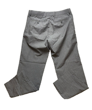 Load image into Gallery viewer, Banana Republic Pants Adult 34x32 Gray Striped Straight Leg Flat Front Dress Men
