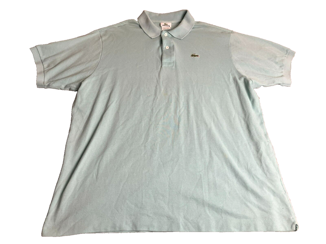 Lacoste Shirt Adult 7 Teal Green Preppy Casual Alligator Golf Polo France Mens