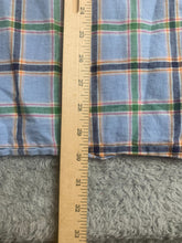 Load image into Gallery viewer, Alan Flusser Shirt Adult 2XL XXL Blue Green Plaid Button Up Weekend Casual Mens
