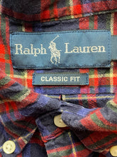 Load image into Gallery viewer, Ralph Lauren Shirt Adult Small Red Blue Plaid Classic Fit Flannel Blue Pony Mens

