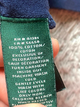 Load image into Gallery viewer, Lauren Ralph Lauren Shirt Youth Medium Navy Blue Elbow Patch Zip Shoulder Girls
